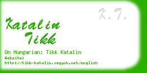 katalin tikk business card